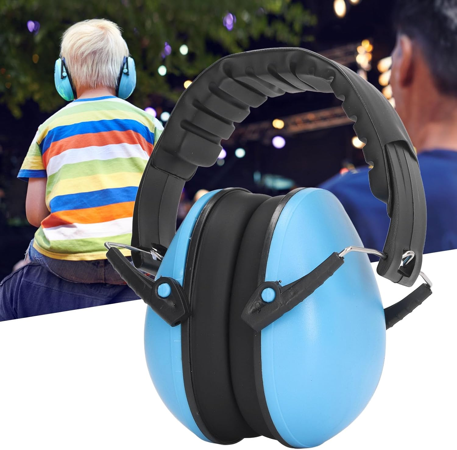 EVGATSAUTO Ear Protection Earmuff, NRR 21DB Noise Reduction Headphone with Soft Padded Headband for Construction Lawn Mowing image number 1