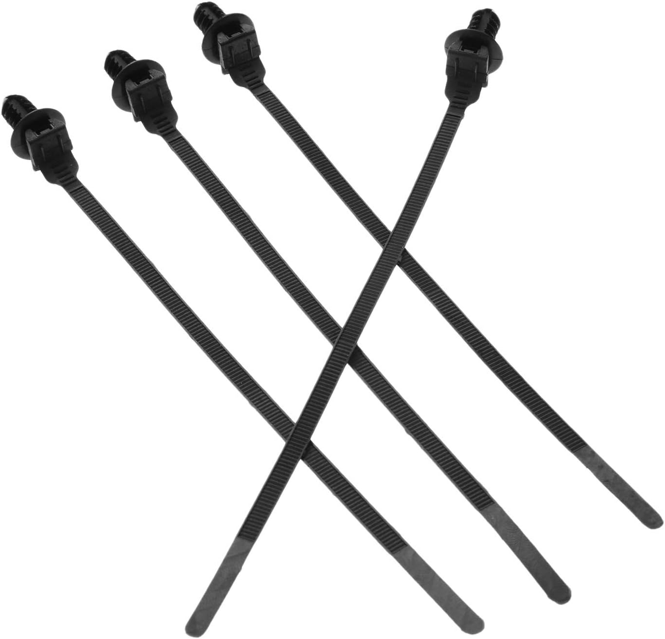 Mtsooning Car Mount Wire Tie, 30PCS Black Nylon Push Mount Wrap Straps, 7.28Inch Zip Fastener Cable Clips for Sorting Out Cable and Wire Clearly, Household Construction Electronic Auto Industry image number 1