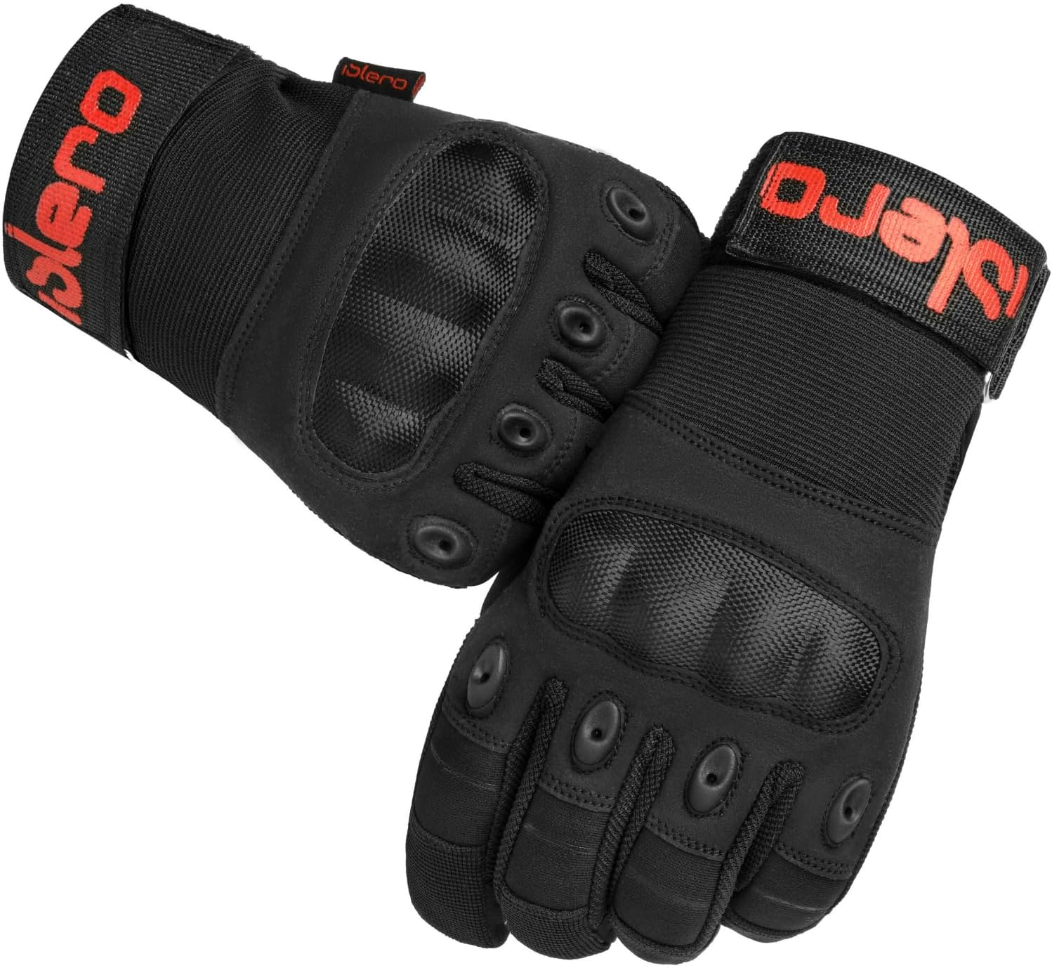 Islero Heavy Duty All Weather Motorbike Motorcycle ATV Paintball Outdoors Sports Full Finger Gloves Carbon Fiber Knuckle Hiking Climbing Racing Riding Cycling Gloves image number 1