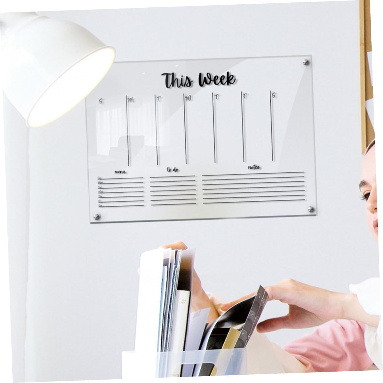 Tofficu 2Sets Whiteboards Erasable Notepad Home Accessory Wedding Memo Boards for Wall Decor