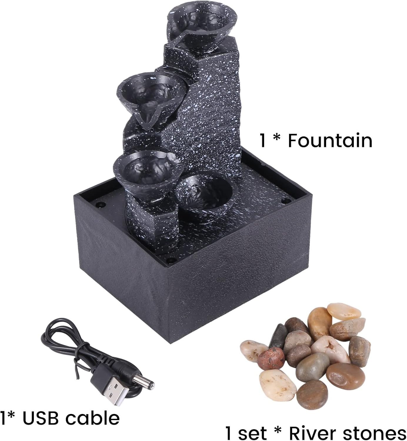 Home Office Desktop Small Fountain Lucky Flowing Water Ornaments Landscape Decoration Gifts image number 1