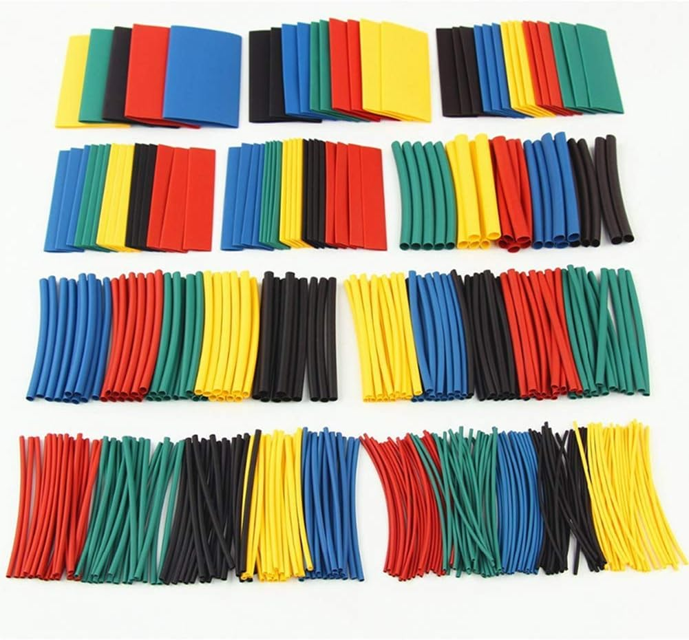 EZONEDEAL 164PCS Heat Shrink Tubings 2:1,Wire Cable Wrap Assortment Tube Sets Electric Insulation Heat Shrink Tube Kit