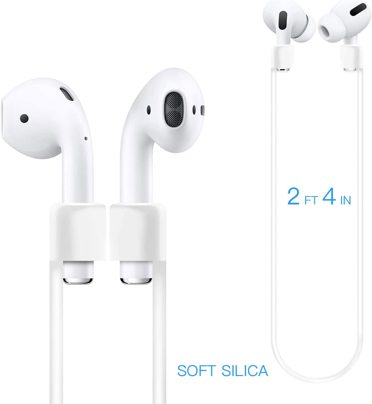 Compatible for Airpods Anti-Lost Straps Accessory - 7PCS Colorful Assorted Strings, Soft Sport Airpods 1 2 Pro Tether Lanyard, Running Silicone Wire Cable Connector, Silica Gel Neck Rope Cord image number 3