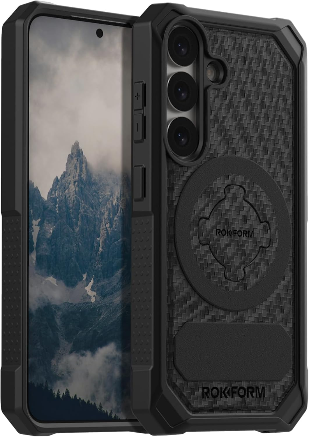 Rokform Rugged Case Compatible with Galaxy S25, Magnetic Cover with Twist Lock, Drop Tested Armor (Black) image number 4