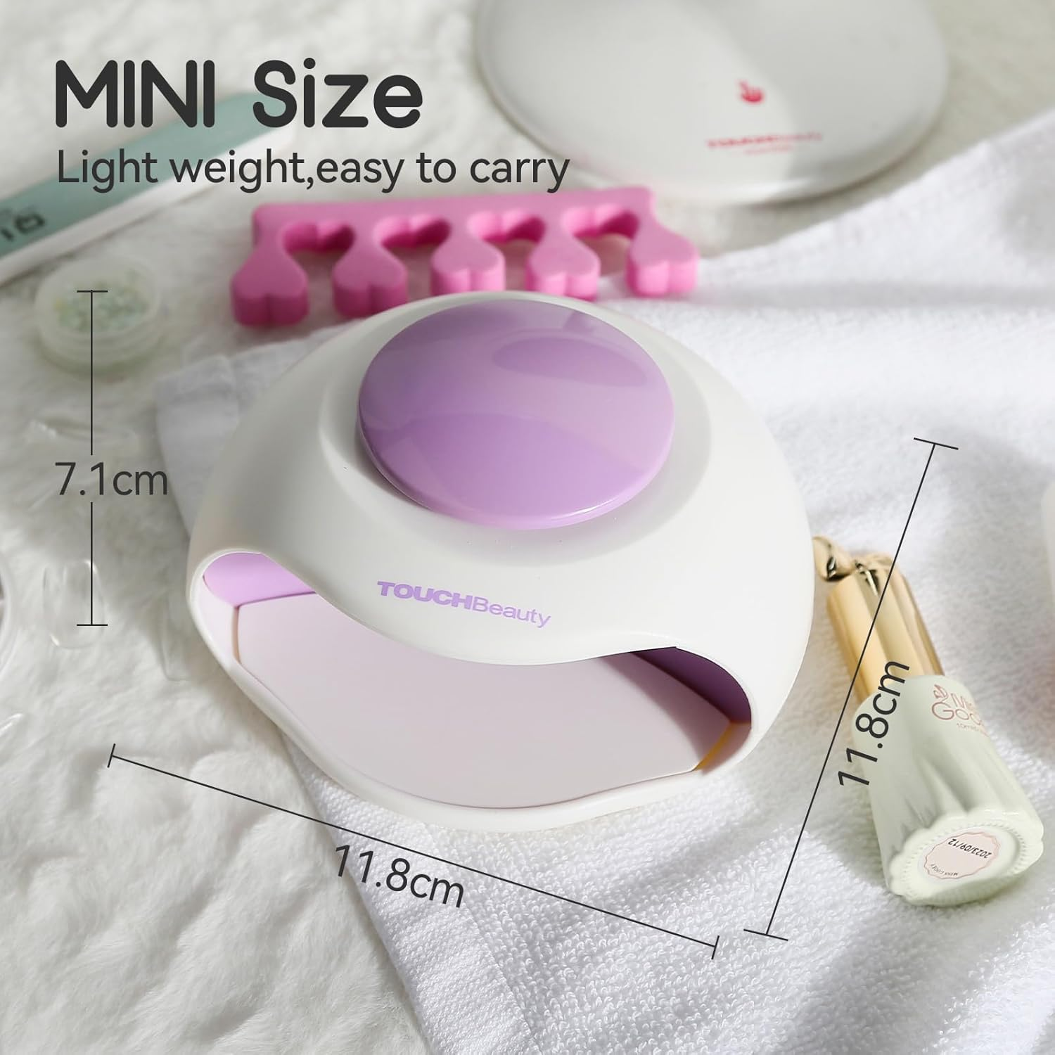 Touchbeauty Portable Mini-Sized Nail Dryer with Air and LED Light for Regular Nail Polish （Not for Gel Nail Polish）Best for Kids TB-0889 image number 5