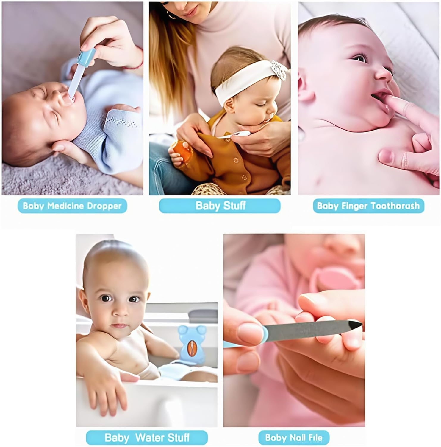 Baby Healthcare and Grooming Kit, Portable Baby Safety Care Set, Baby Essentials Kit for Newborn (Blue 26 in 1) image number 1