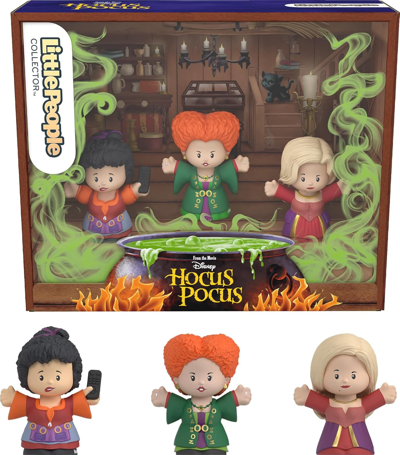 Little People Collector Disney Hocus Pocus Figure Set with Winifred Sarah and Mary Sanderson in a Display Gift Box for Fans image number 2