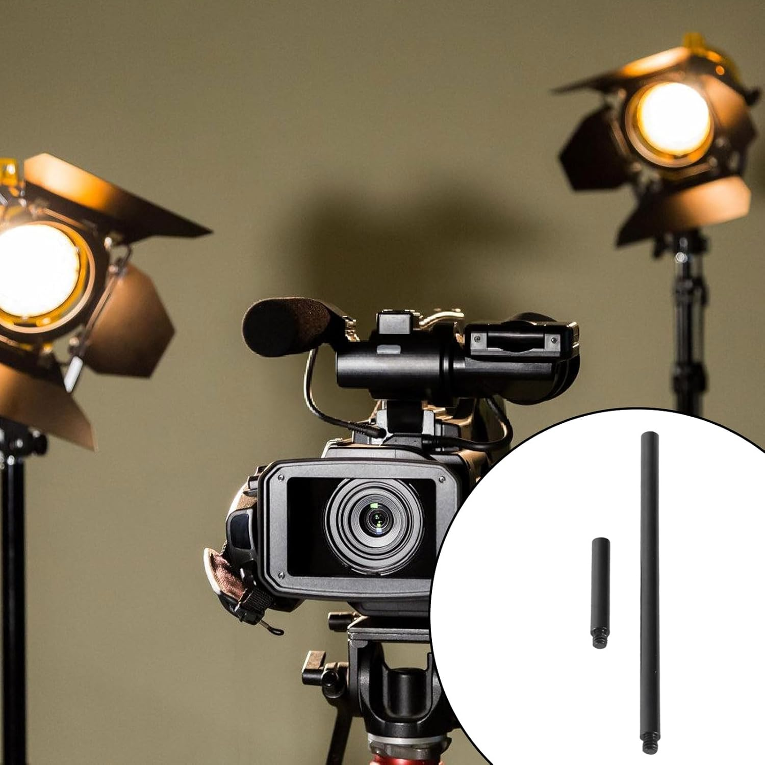 Dohocall Metal Tripod Extension Rod Tripod Pole Tripod Extension Rod for Camera 1/4" Screw Pole Monopod Stabilizer Accessories image number 2