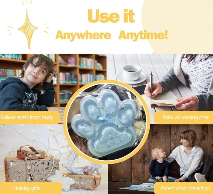 RUOXGZP Taba Giant Paw Squishy for Kids Adults, Big Furry Cat Paw Squishy Toys for Stress Relief, Super Soft Squeeze Fidget Toys image number 1