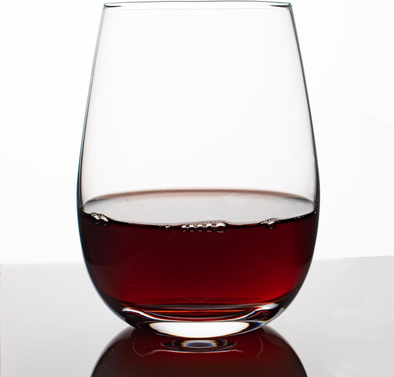 Premium Crystal Stemless Wine Glasses Set of 6, 450 Ml Lead-Free Red or White Wine Glass, Water Juice Glasses, All-Purpose Beverage Cups, Clear Drinking Tumblers in Gift Box, Dishwasher Safe