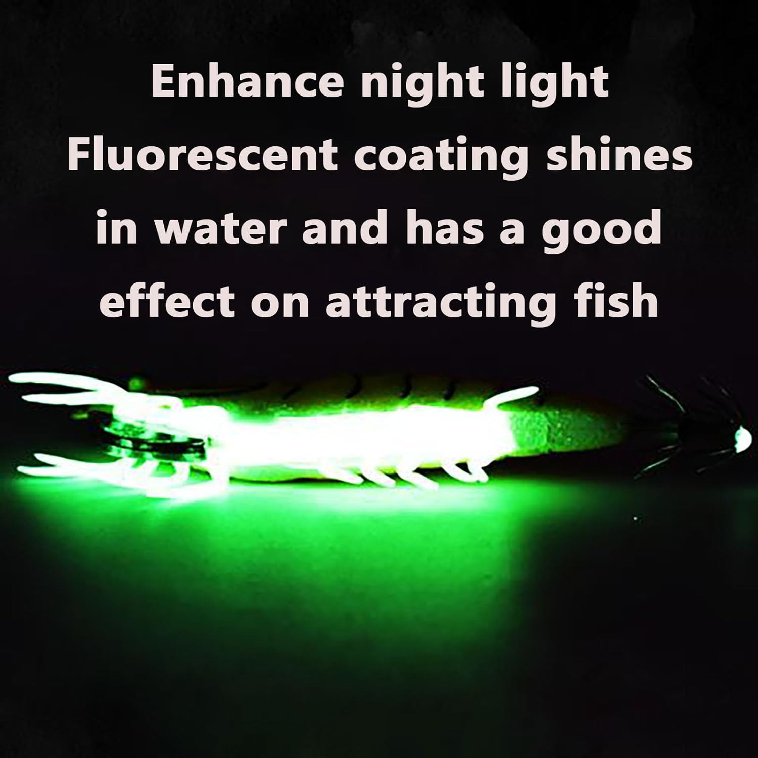 SYGELER Pre-Rigged Fishing Jigs，Fishing Lures Shrimps Baits Pre-Rigged Fish Jigs for Crappie Trout Walleye Saltwaterr Freshwater image number 6