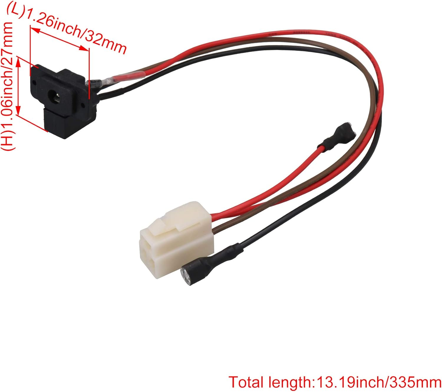 BQLZR 33.5Cm Electric Car Accs Storage Charging Interface Cable 3 Pin Port image number 4