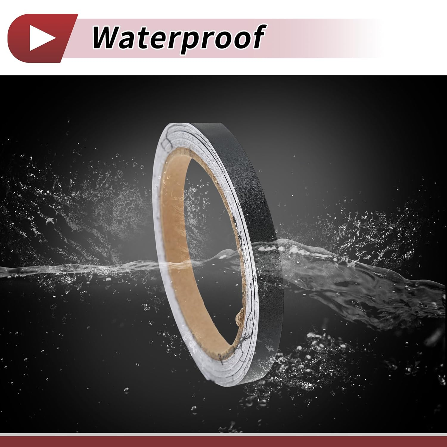 X AUTOHAUX Pinstripe Tape 15Mmx10M Car Stripes Pinstripe Decals for Car Motorcycle and Boat Racing Stripes DIY Stickers Matte Black 1 Pc image number 2