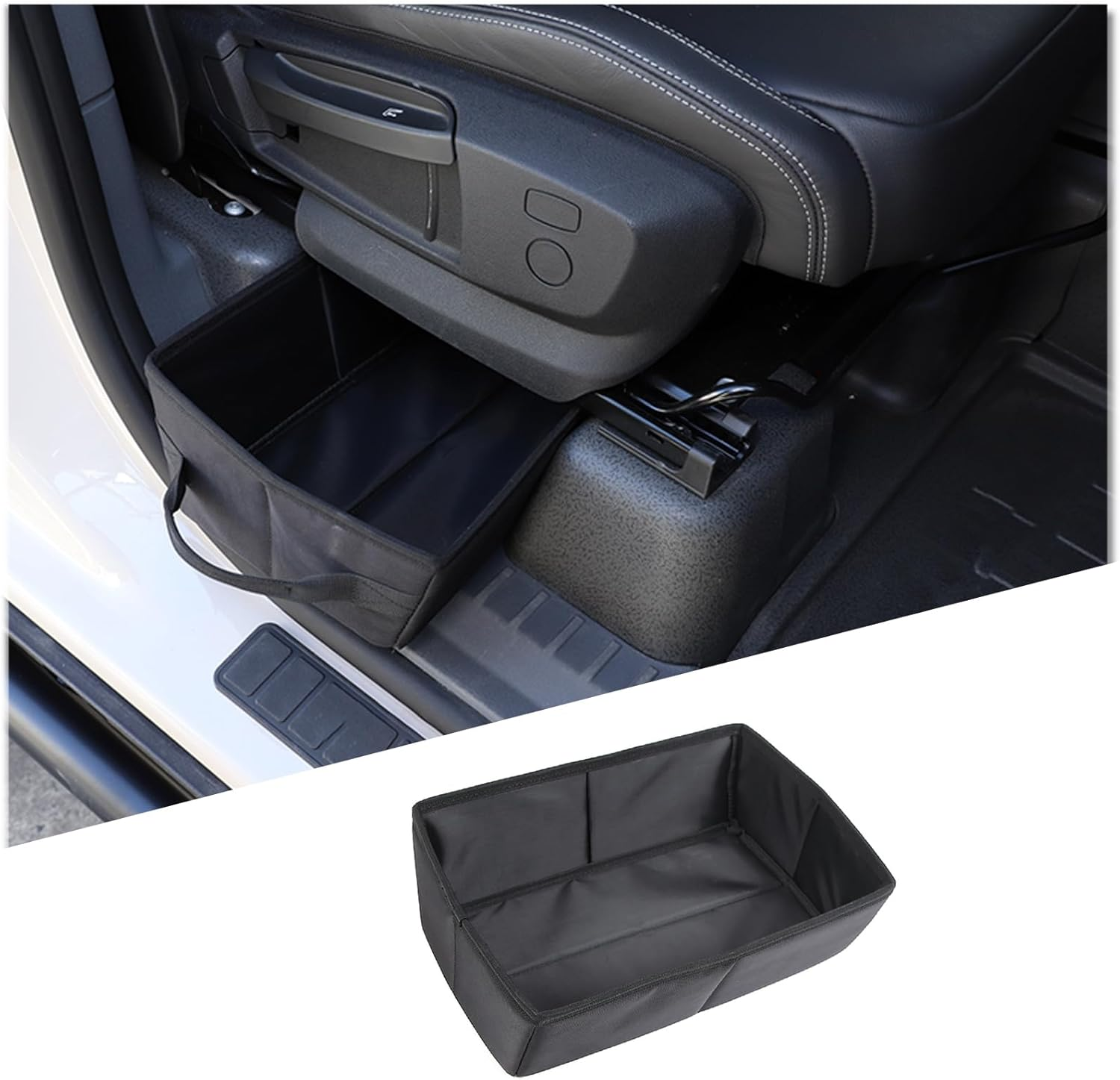 Yinaniutos Under-Seat Storage Organizer Compatible with INEOS Grenadier 2020-2025 Accessories | 600D Oxford Fabric Front Seat Hidden Storage Box (Black, 1Pcs) image number 4