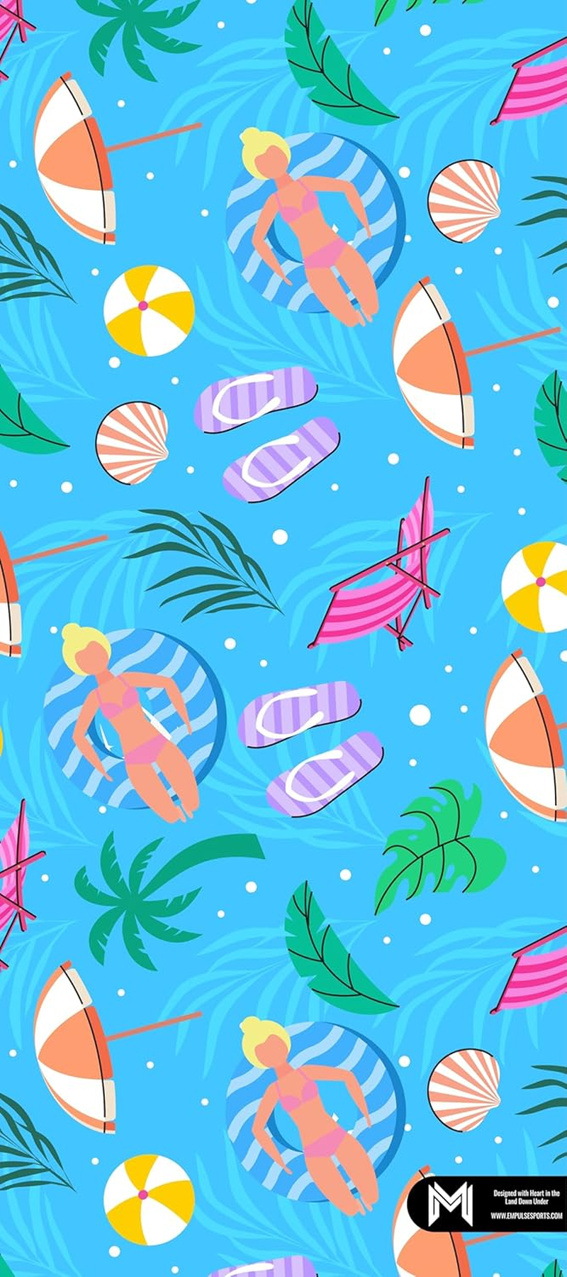 EMPULSE Sand-Free Beach Towel | Ultra-Absorbent & Quick-Drying | Premium Waffle Weave Feel | 160X80Cm | Lightweight & Compact &ndash; Ideal for Beach,Travel, Pool, & More! (Coastal CHILL) - In Between The Stripes image number 6