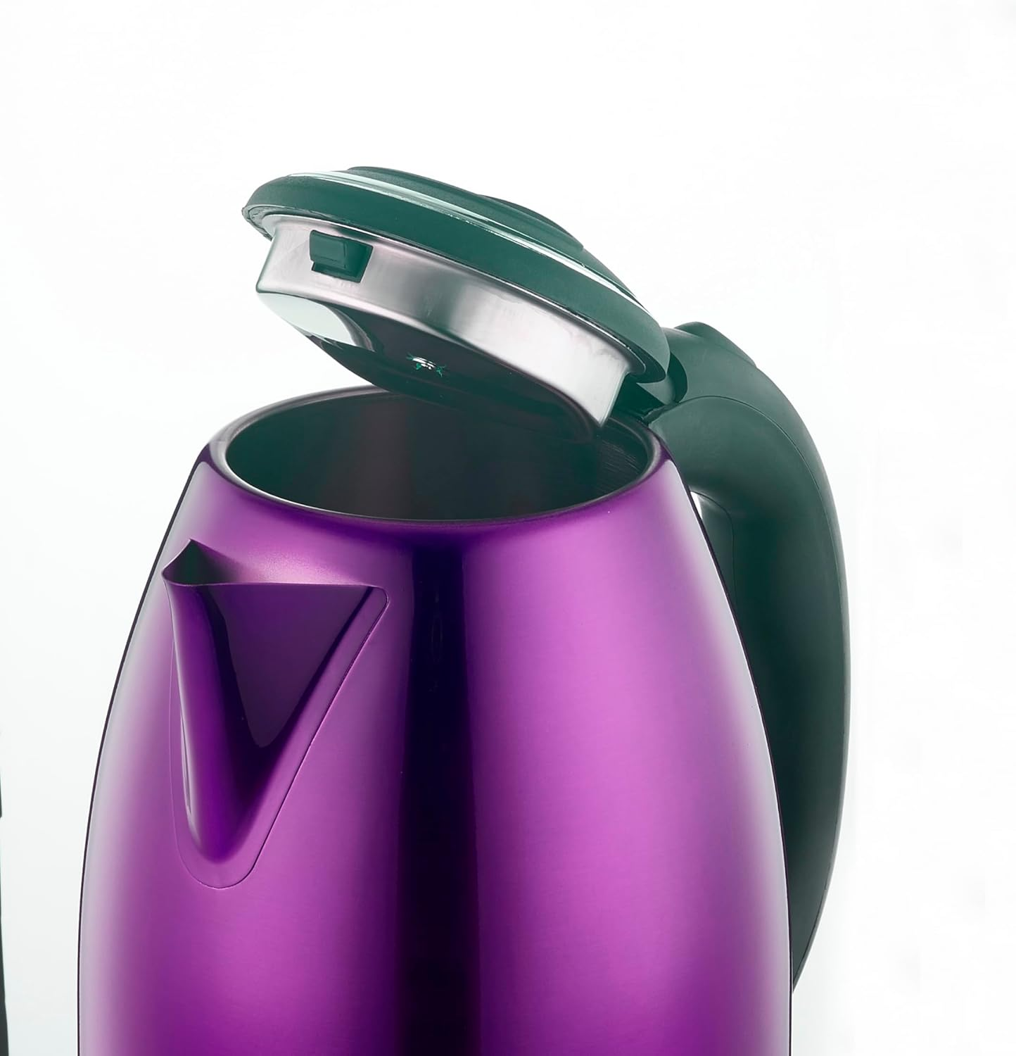 Hagen - Stainless Steel Compact Electric Kettle, Elegant Design, 360&deg; Base, Capacity 1.8L, 1500W, 360&deg; Base, Removable and Washable Filter, HA5525- Purple - Green image number 5