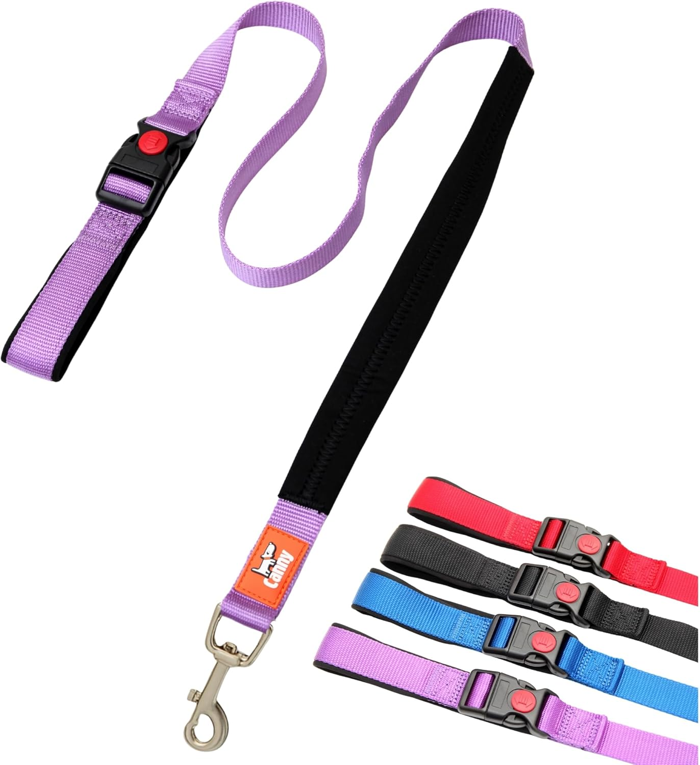 Canny Connect Dog Lead - Lead with Soft Padded Handles, Padded Grip and a Secure Clip. Secure Your Dog without Needing to Remove the Lead
