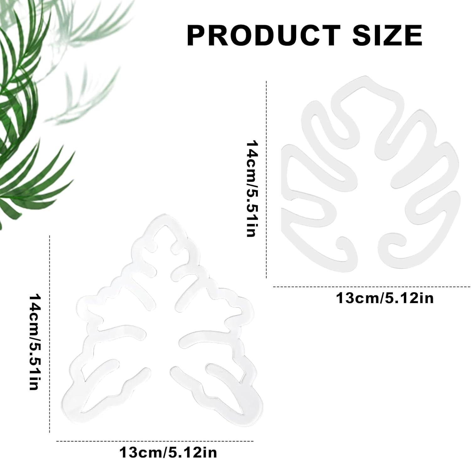 2PCS Monstera Plant Support for Growing Plants, Plant Life Support,Indoor Plant Stakes,Monstera Moss Pole,Leaf Plant Growth Accessories for Indoor & Outdoor Plants,Acrylic Plant Support Ring image number 1