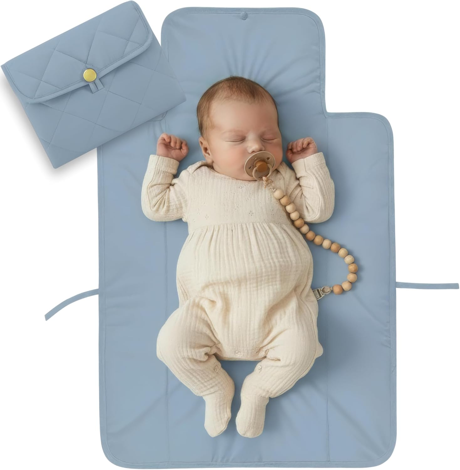 Portable Diaper Changing Pad - Soft and Easy to Clean Diaper Changing Mat for Babies - the Perfect Lightweight and Foldable Pad for Traveling