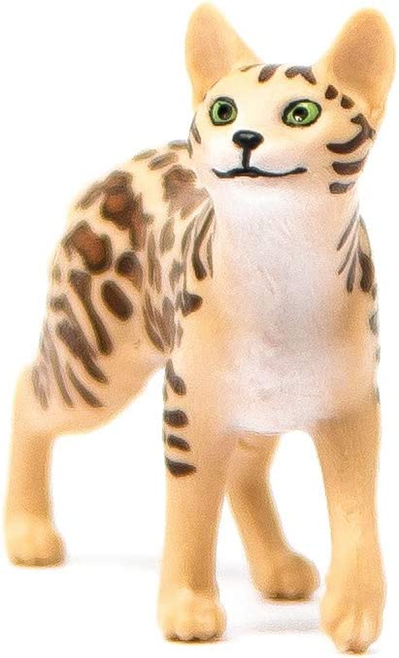 Schleich Farm World, Realistic Cute Cat Toys for Boys and Girls Ages 3 and Above, Bengal Cat Toy image number 2
