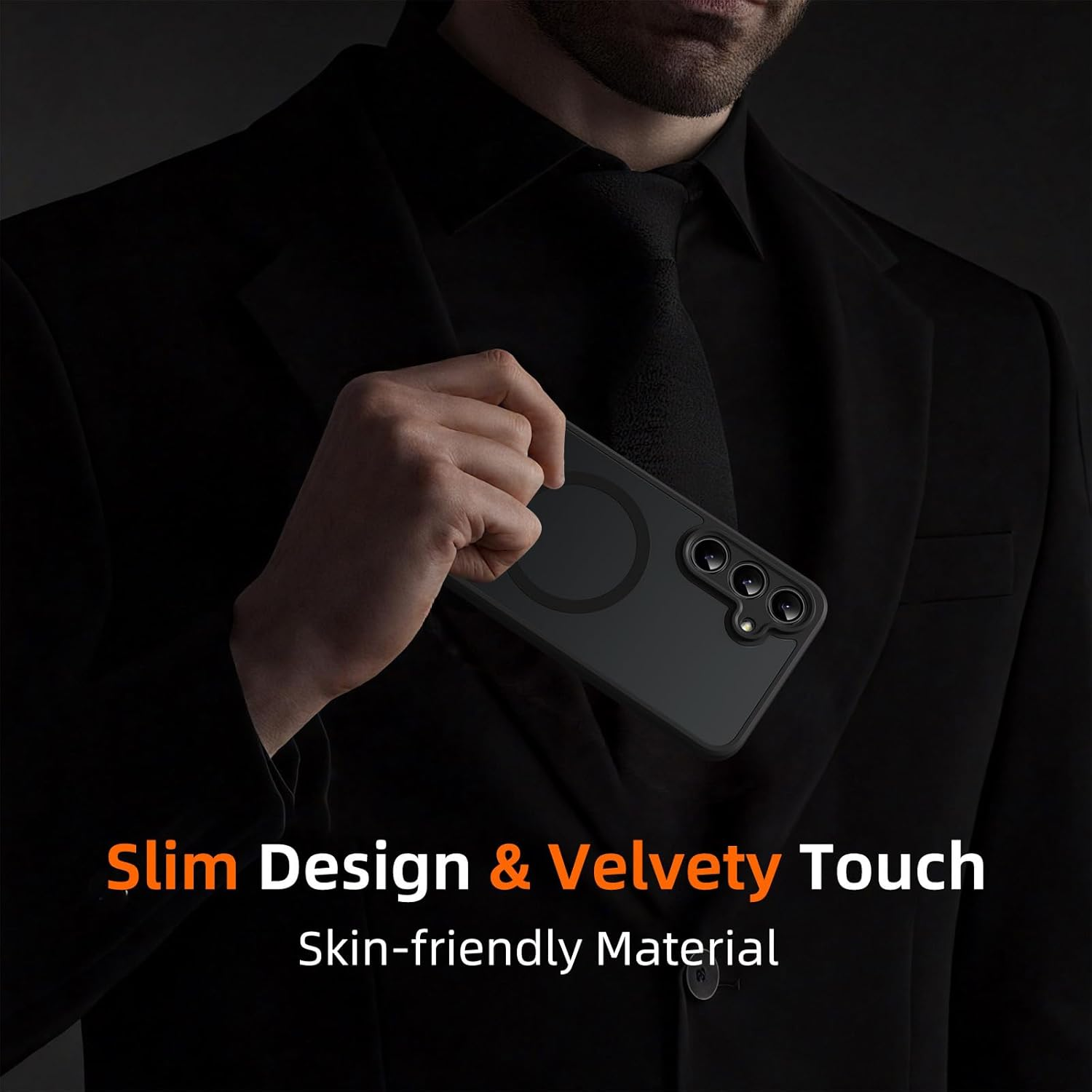 Pnakqil Magnetic for Samsung Galaxy A54 5G Case for Magsafe, Matt Translucent Mobile Phone Case for Samsung A54 with 2 Tempered Protection Glass, PC Hardness Back Scratch-Resistant Thin Matte Magnetic image number 1