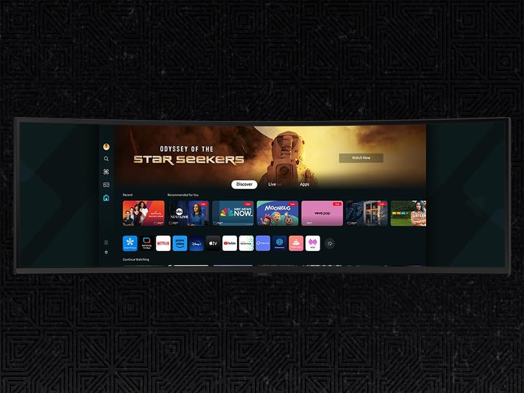 Samsung Odyssey OLED G95SD, 49-Inch Curved Gaming Monitor, 5120X1440, 240Hz, HDMI 2.1/DP 1.4/USB-C, Height Adjustable Stand, AMD Freesync Premium Pro, Flicker Free Technology, Bluetooth Connectivity image number 2