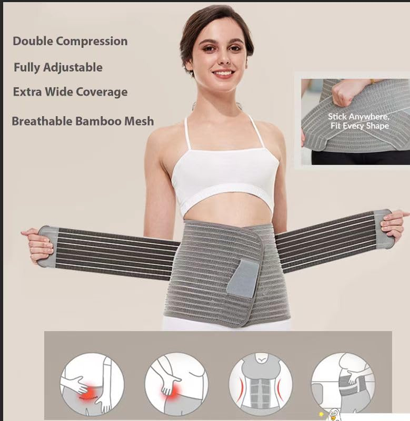 Alpinmett Postpartum Bell Band C Section Belly Binder with Dual Compression Support Band Wraps for Postpartum Care and Recovery, S/M image number 4