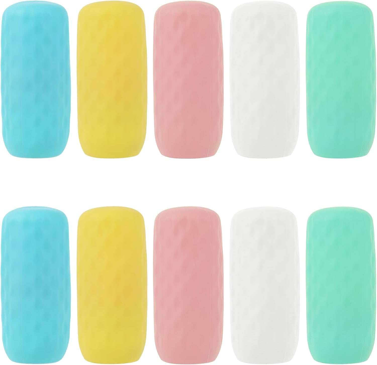 10 Pack Silicone Bottle Covers - Travel Leak Proof Toiletry Sleeves for Shampoo, Lotion & Cosmetics | Fits Most Bottles | Cruise & Plane Essentials for Women & Men (5 Colours) image number 3