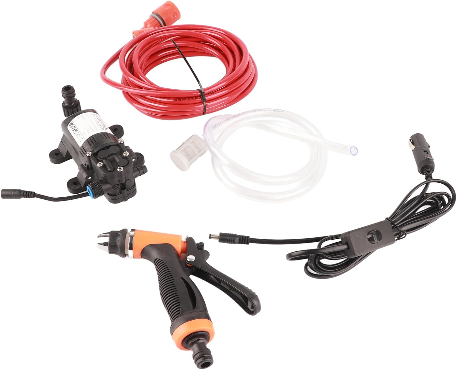TOPINCN 12V High Pressure Electric Car Washer Machine Pump Kit with Water Spray Gun - Suitable for Car, Air Conditioner, and Floor Washing image number 3