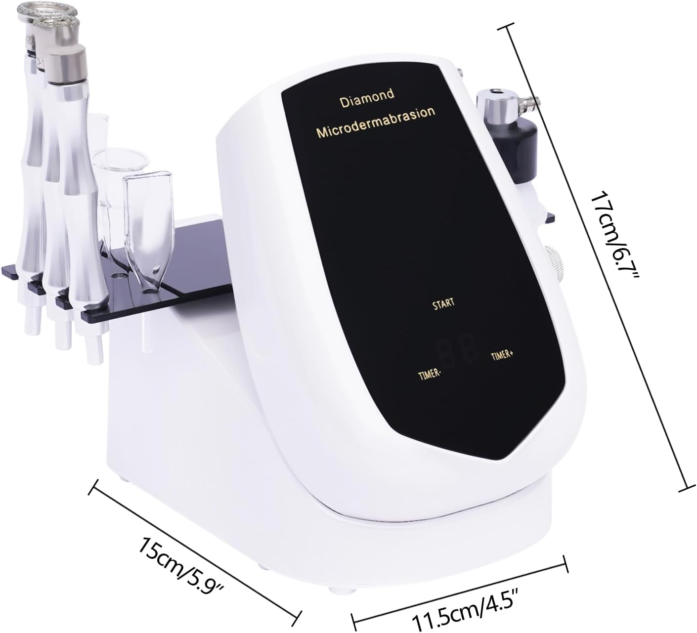 3 in 1 Diamond Microdermabrasion Dermabrasion Machine, Professional Exfoliating Face Skin Care Equipment with Micro Carving Pens, Glass Tubes and Vacuum Hoses for Personal Home Beauty Salon image number 5