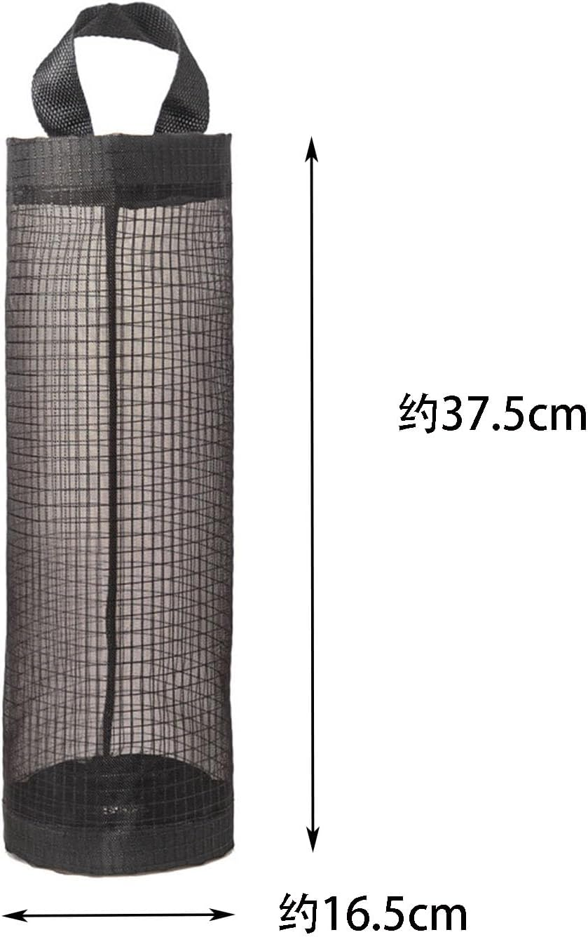 Plastic Bag Holder Dispenser 2PCS, Hanging Storage Bag Trash Bag, Plastic Bag Holder Mesh Grocery Bag Holder, Black image number 6