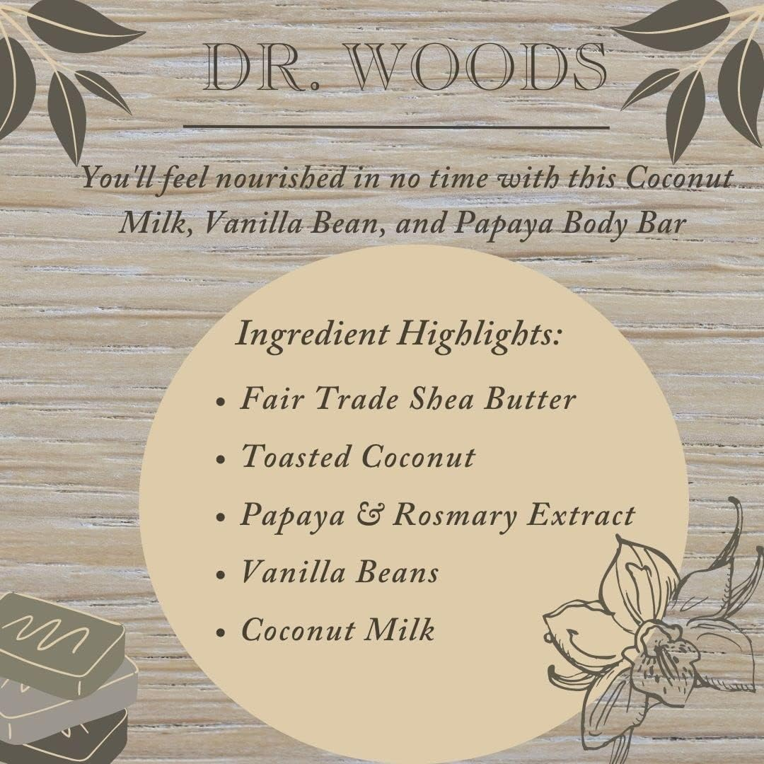 Dr. Woods Coconut Milk Shea Butter Soap, 5.25 Oz (Pack of 6) image number 2