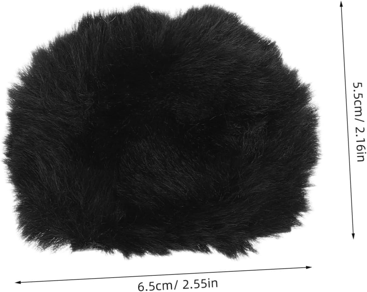 2Pcs Bear Ear Motorcycle Helmet Decorations,Black Fashionable Soft Helmet Ornaments for Riding Biking and Outdoor Activities image number 4