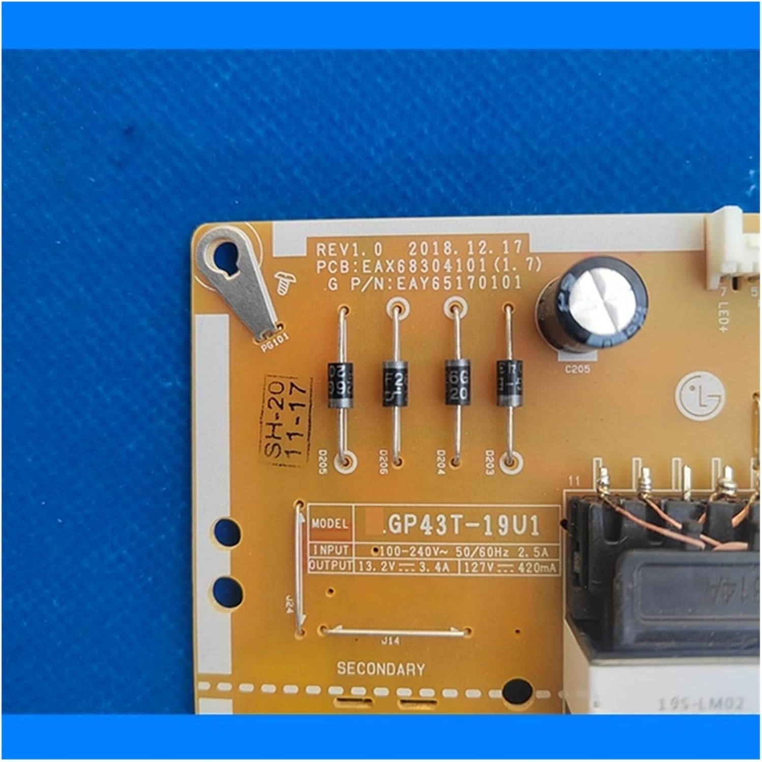 TV Power Board GP43T-19U1 EAY65170101 Accessories，Compatible for LG 73CMECA 43 Inch TV Repair Parts image number 4