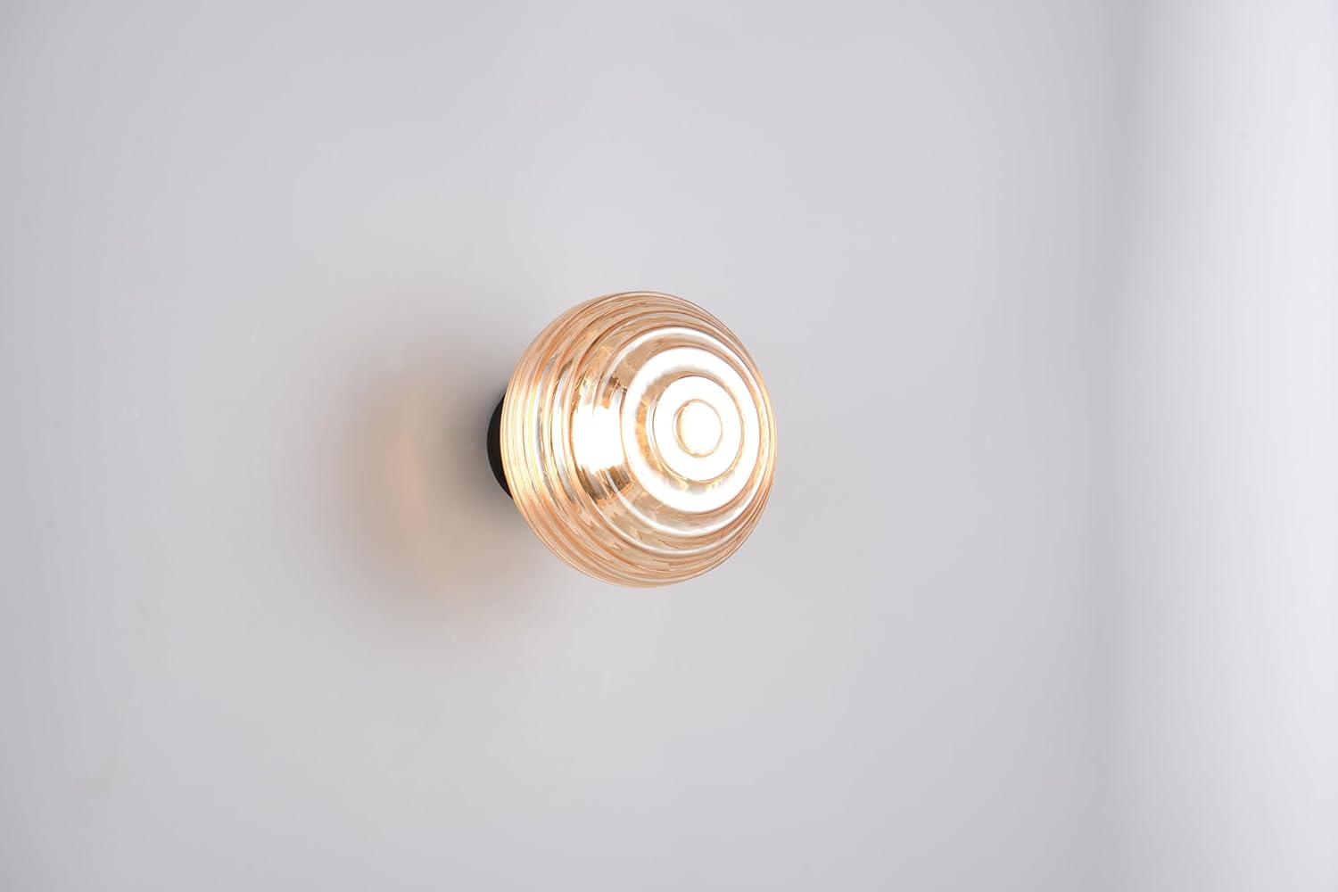 Reality Leuchten Earl R27771113 LED Battery-Powered Wall Light Metal Matte Black Glass Amber-Coloured Includes 1.5 Watt LED 4-Way Touch image number 2