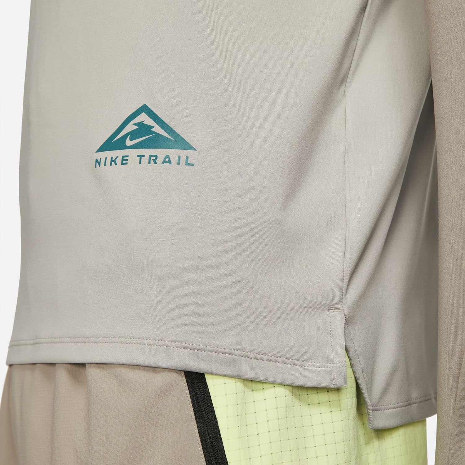 Nike Men'S M Nk Df Trail Elmt Gx Hoodie Sweatshirt, College Grey/Moon Fossil/Lime Ice, XL image number 2