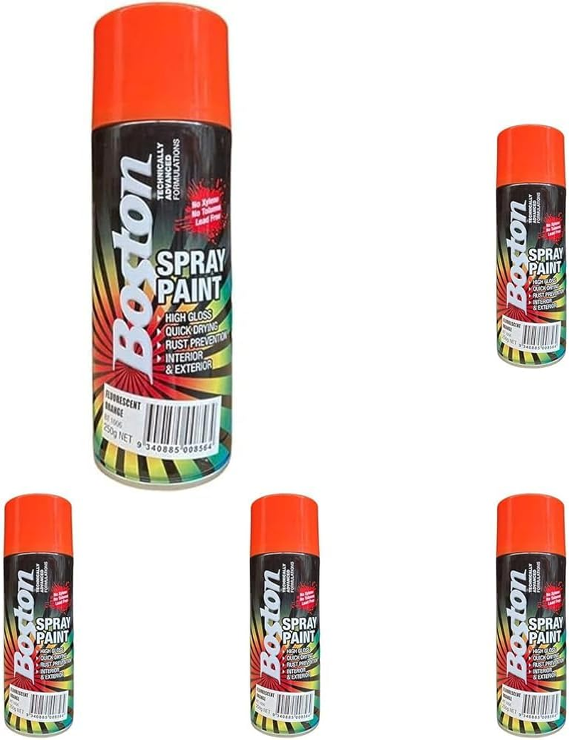 Boston Spray Paint 250 Gram Fluoro Orange image number 1