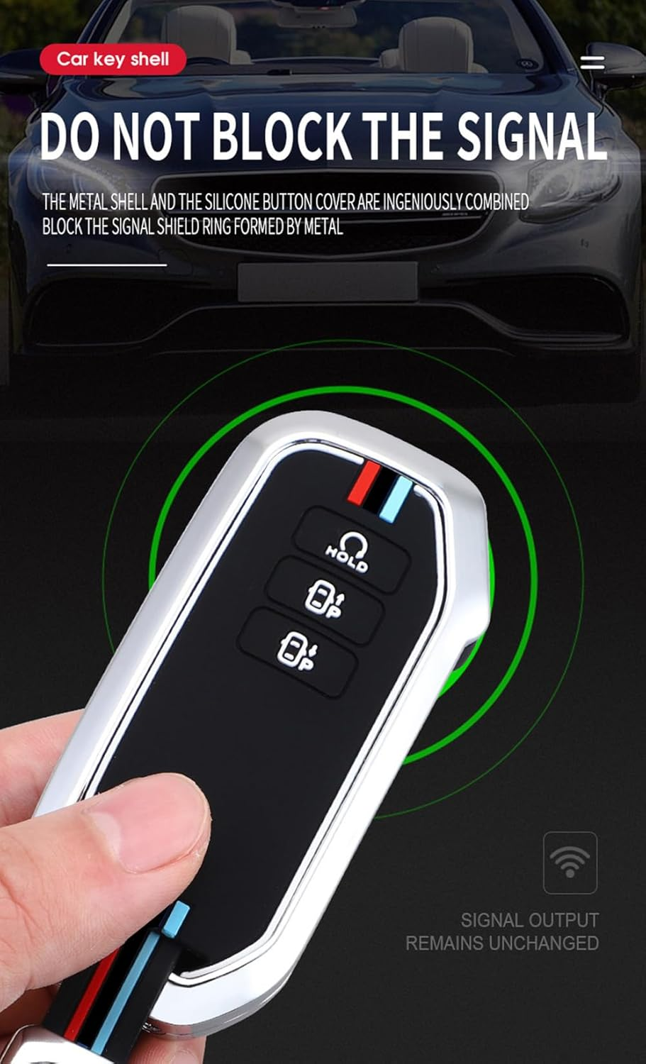 KUNIO Zinc Alloy Car Key Fob Cover Case Fit for Kia Sorento 2020-2021 EV6 2022 2023 K5 2022 2023 Key Protective Cover Keychain Key Holder Automotive Interior Accessories 7 Button Type B-Gun Black image number 5