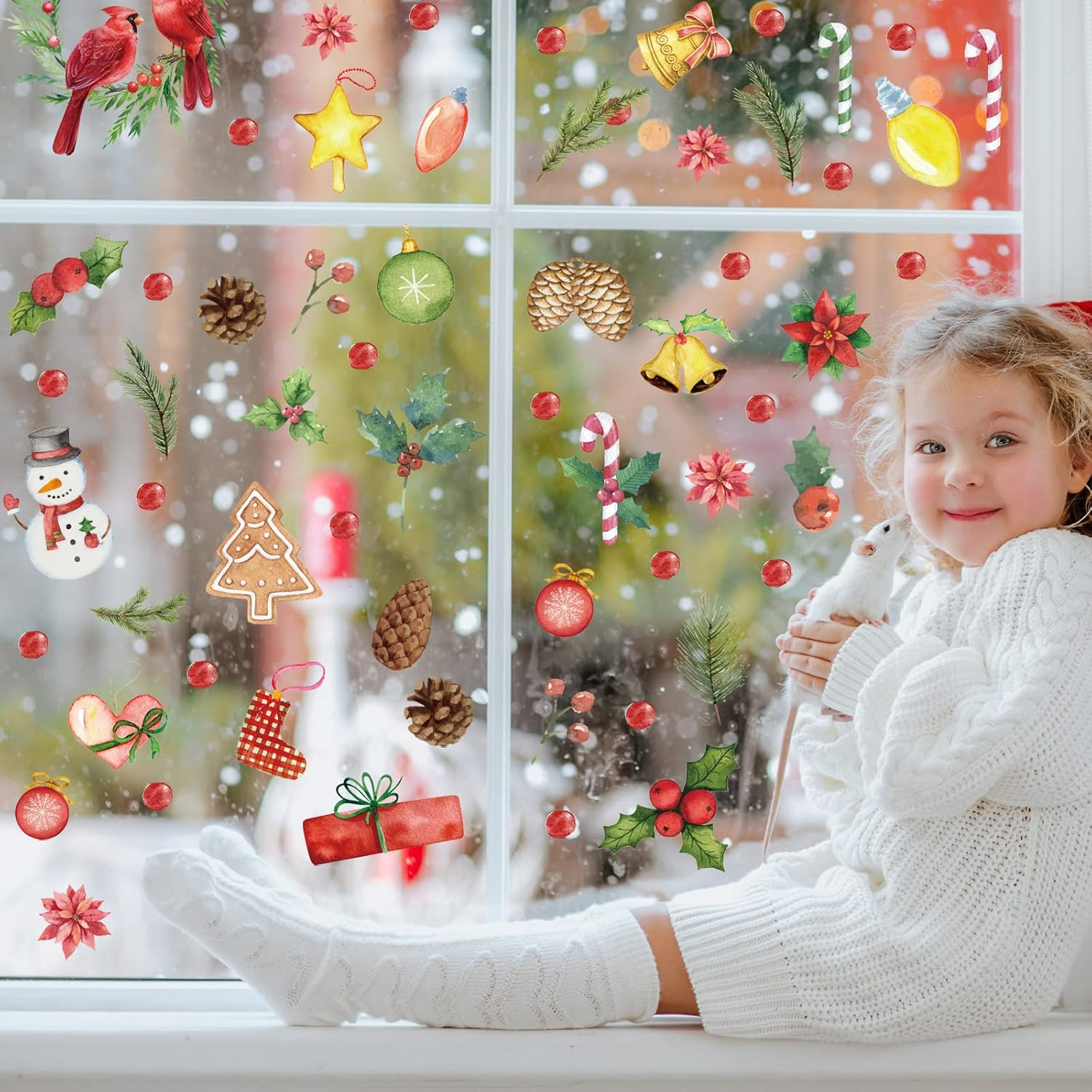 Spiareal Christmas Tree Wall Decals DIY Peel and Stick Stickers for Xmas Home Office Nursery Art image number 3