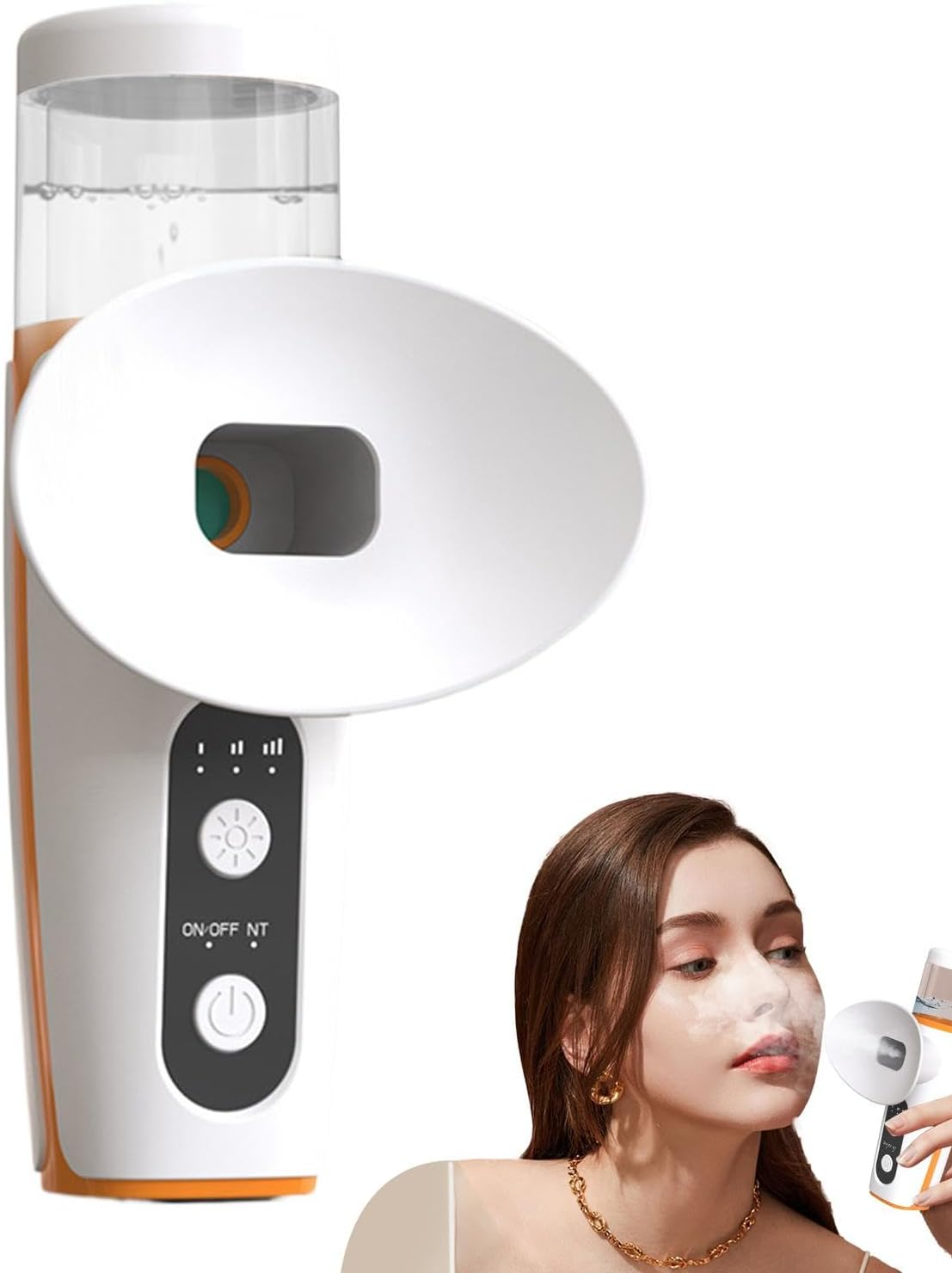 Generic Steam Therapy Wand for Dry Eyes, Hot & Cold Compress Eye Steamer, Nano Mist Sprayer, White, 3 Temperature Levels, Portable, Hydrating, ABS Material, Unisex, 1 Count, 20Ml Capacity, USB Powered