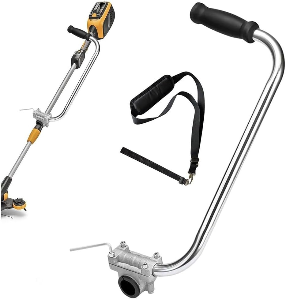 String Trimmer Handle, 15.7" Lawn Mower Handle, Weedeater Extension Ergonomic Trimmer Grip, Weed Wacker Attachments with Adjustable Shoulder Strap for Lawn Care, Landscaping, Yard Trimming image number 6