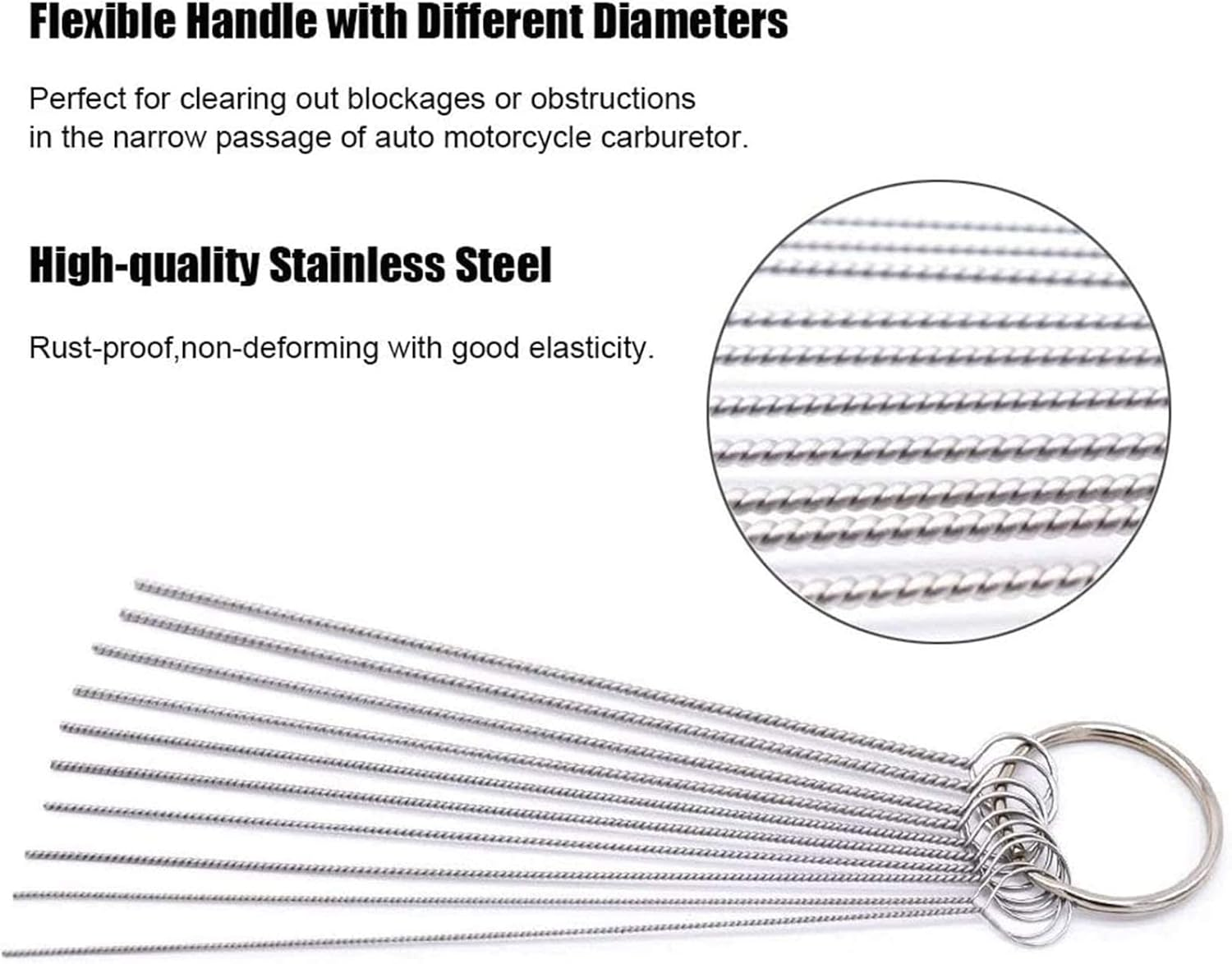 MJIYSGS Carburetor Cleaning Kit, 28Pcs Stainless Steel Cleaner Fuel Injector, Cleaner Welding Tip, Cleaning Set, Wire Brush Set image number 1