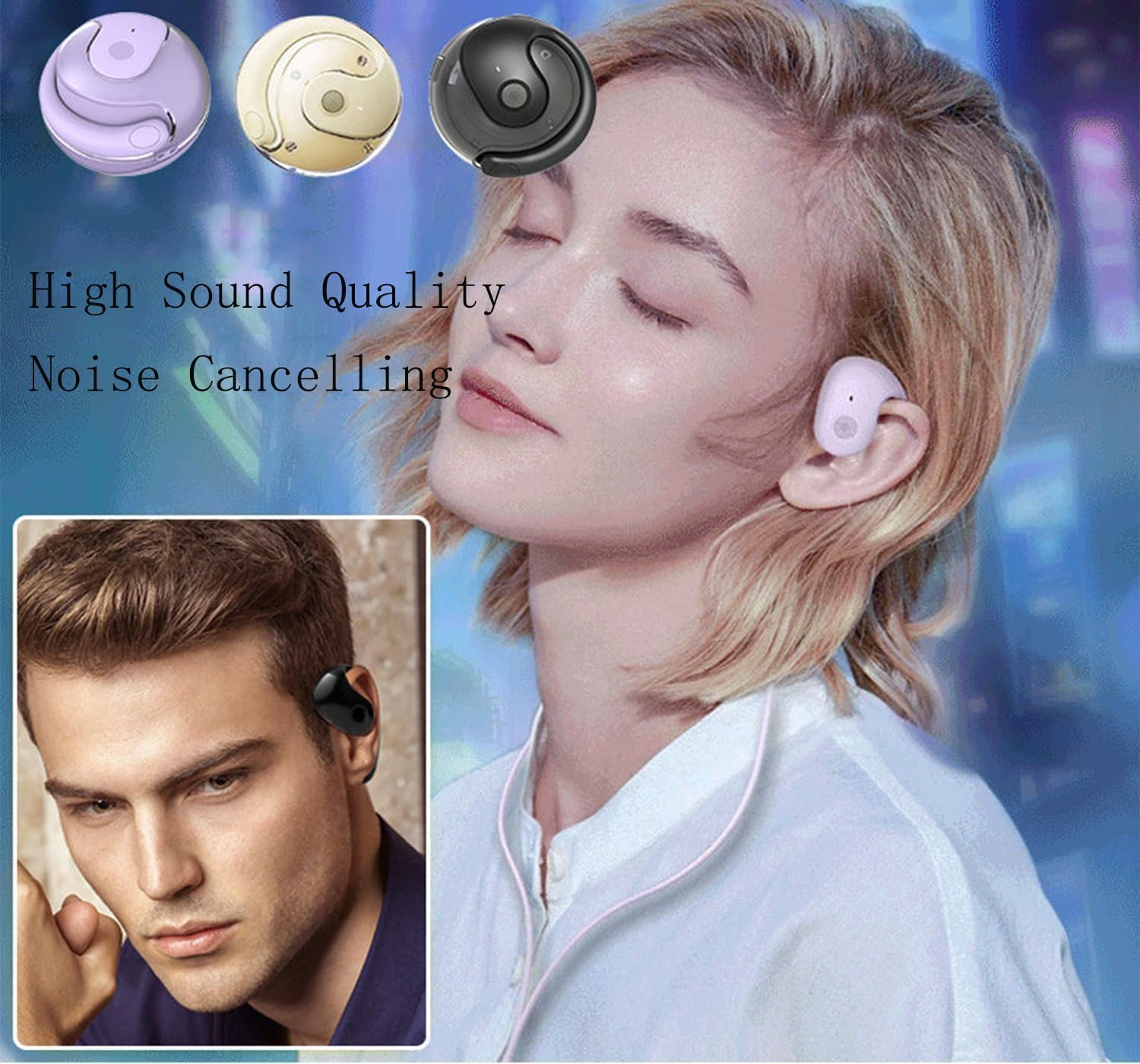 Awaze Labs Earbuds, Hy-T26 Headphones, Awaze Labs X15 Pro Earbuds, Small Coconut Bluetooth Headset, Hy-T26 X15 Pro Earphone Wireless Bluetooth, Small Coconut Ball TWS Bluetooth Earphone (Purple) image number 4