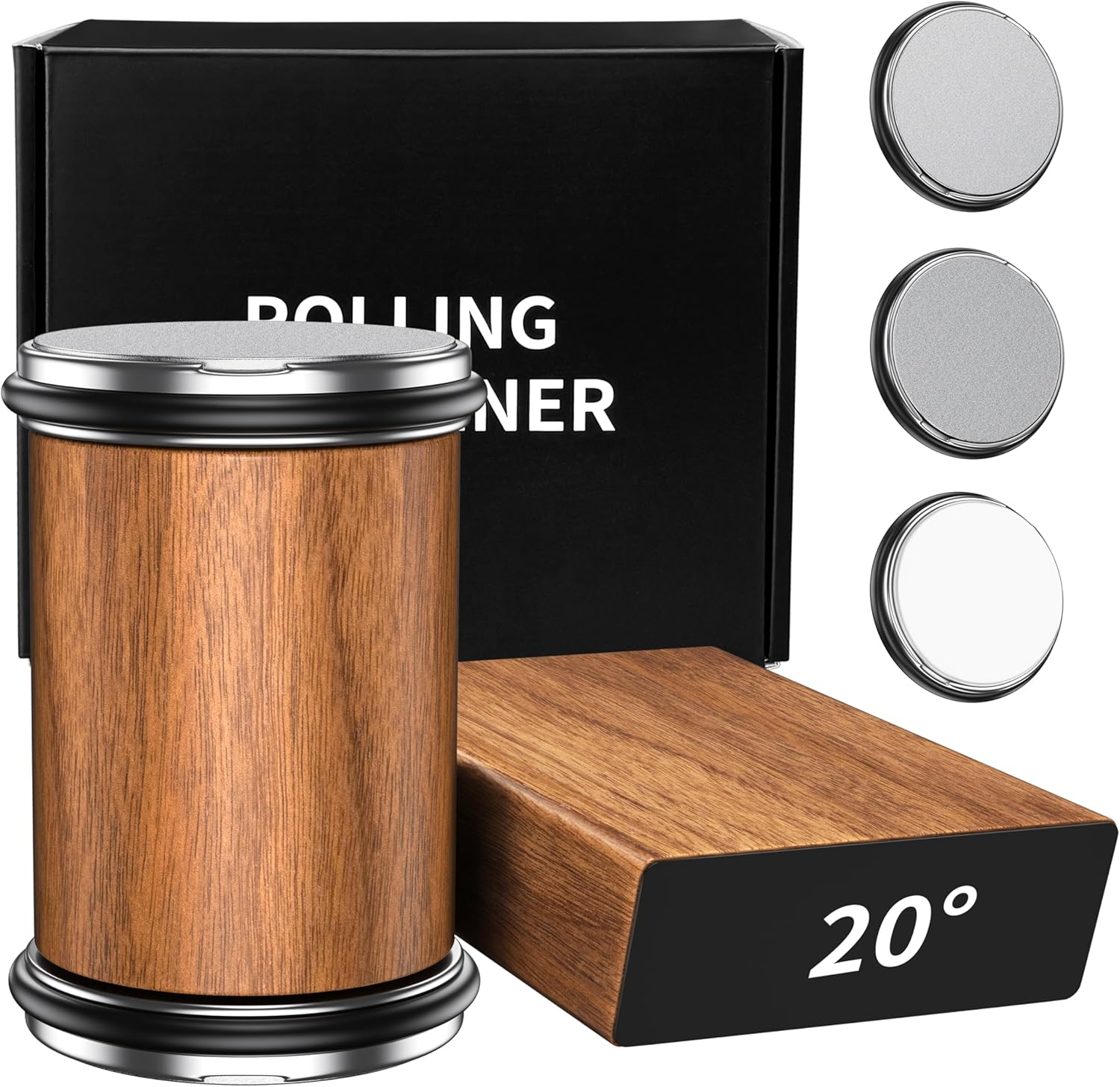 Arayuu Knife Sharpener Tool, Blunt Knife Sharpening Kit with 15 & 20 Degree Sharpening, Rolling Knife Sharpener with 400, 1000 Grit Discs & 3000 Ceramic for Home Cooks & Chef'S Knives image number 1