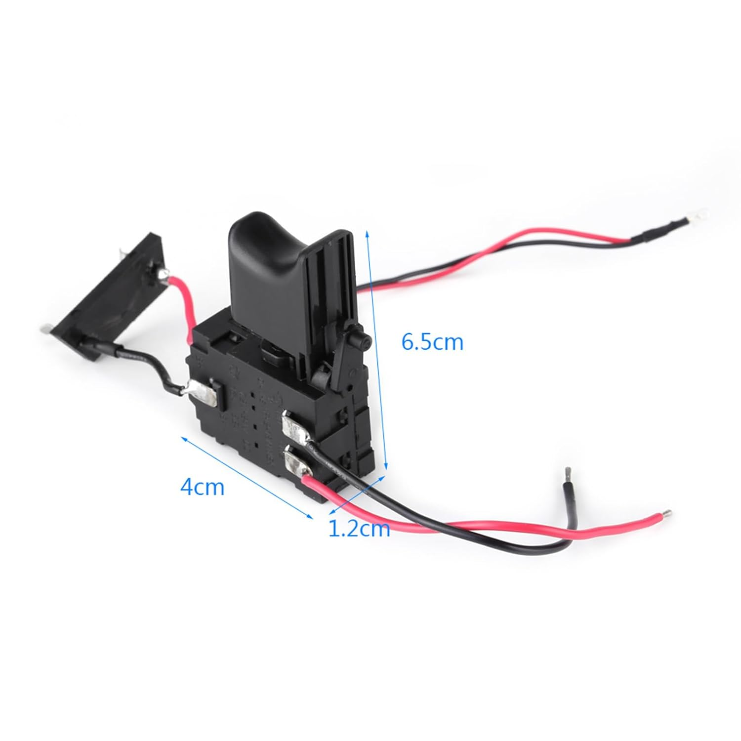 Electric Drill Switch, 7.2 V-24 V Cordless Drill Speed Control Trigger Switch with Small Light, Cordless Drill Trigger Switch for Electric Hand Drill image number 5