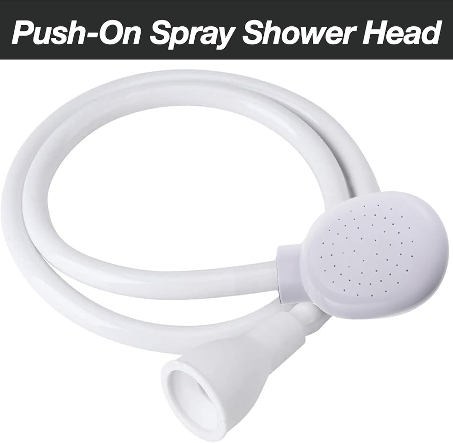 Pet Shower Head Single Tap Shower Head Spray Hose Bathtub Sink Spray Head Washing Indoor (White, 1 Meter) image number 2
