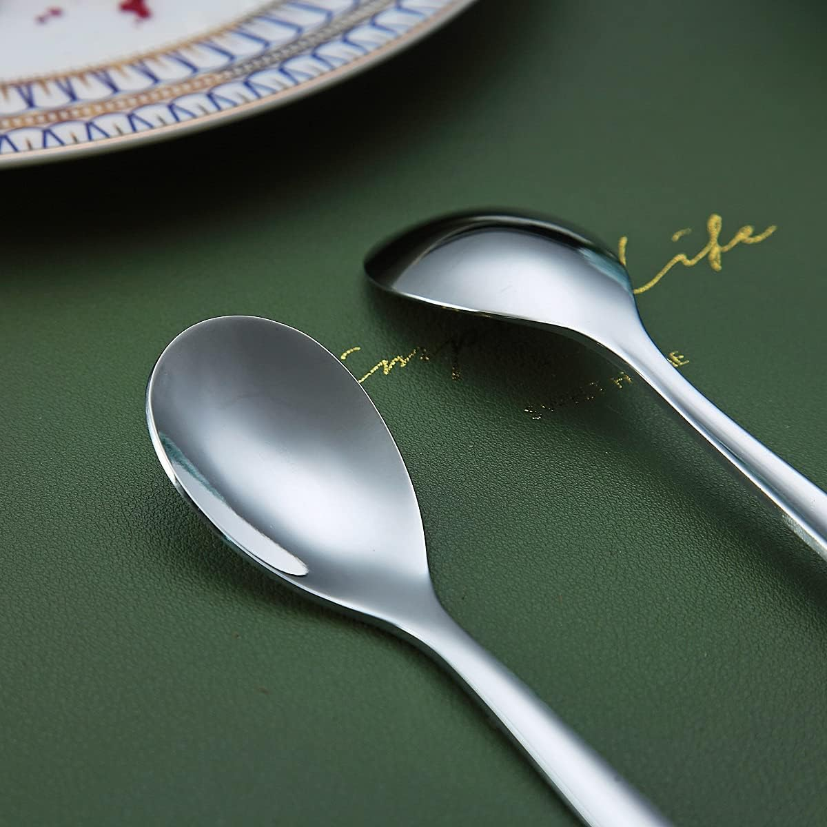 Demitasse Espresso Mini Spoons, 5.5'' Stainless Steel, Set of 6, Dishwasher Safe (Silver) image number 6