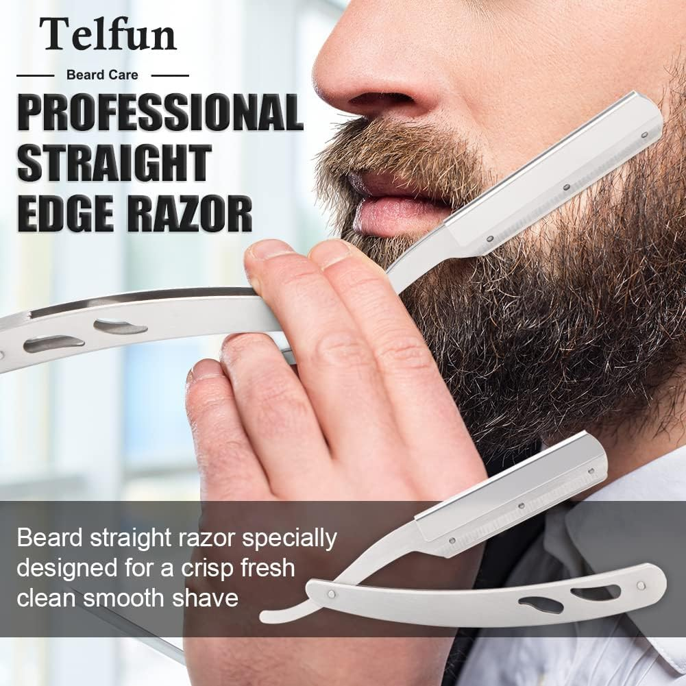 Telfun Beard Kit for Men, Grooming & Trimming Set with Beard Wash Shampoo, Oil, Balm, Brush, Comb, Scissors & Storage Bag, Fathers Birthday Gifts Valentines Gifts for Him Dad Men Boyfriend image number 5