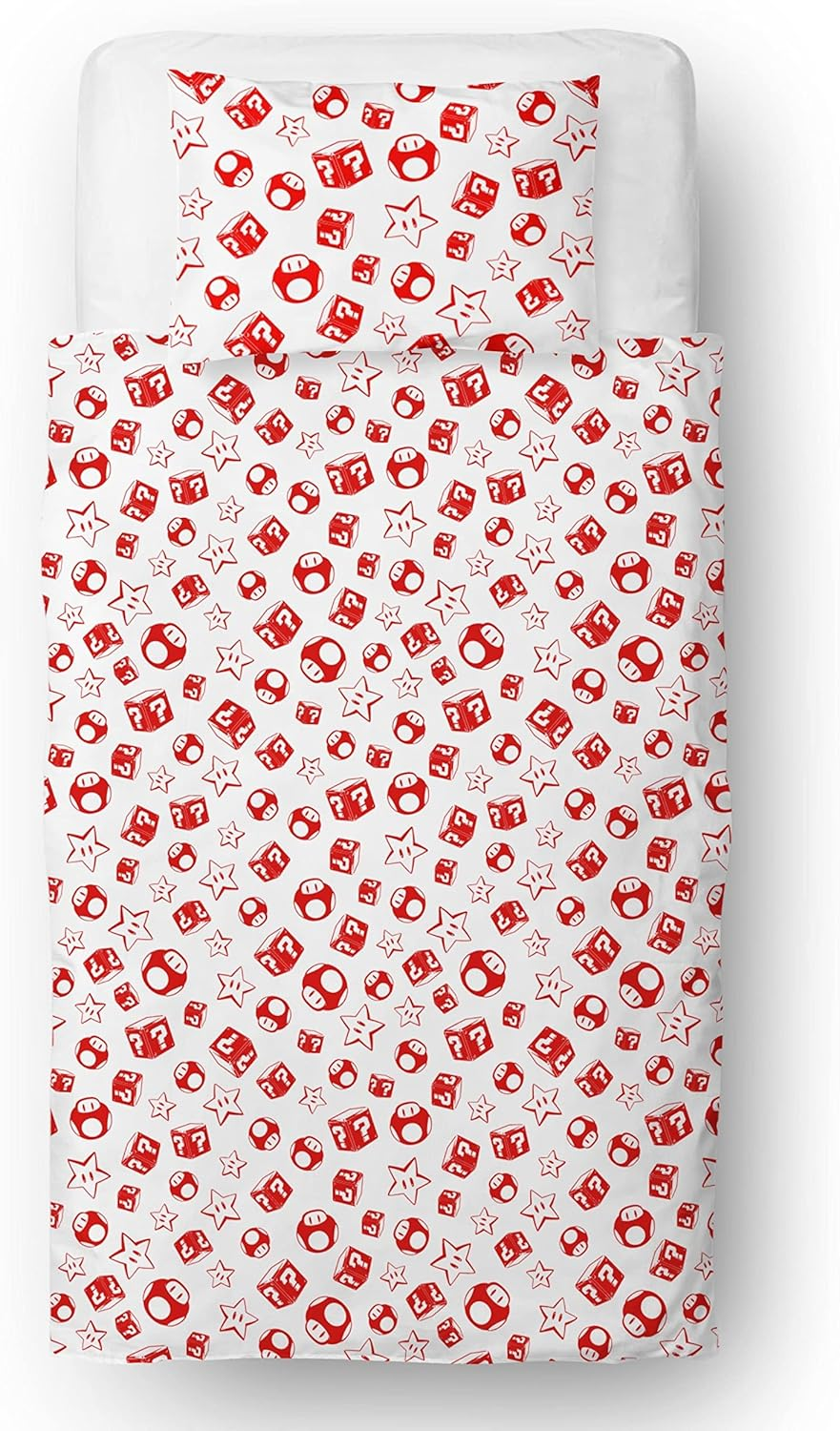 Character World Nintendo Super Mario Movie Official Single Childs Duvet Cover Set | Jump Design Reversible 2 Sided Bedding Including Matching Pillow Case Brands Single Bed Set | Polycotton image number 2