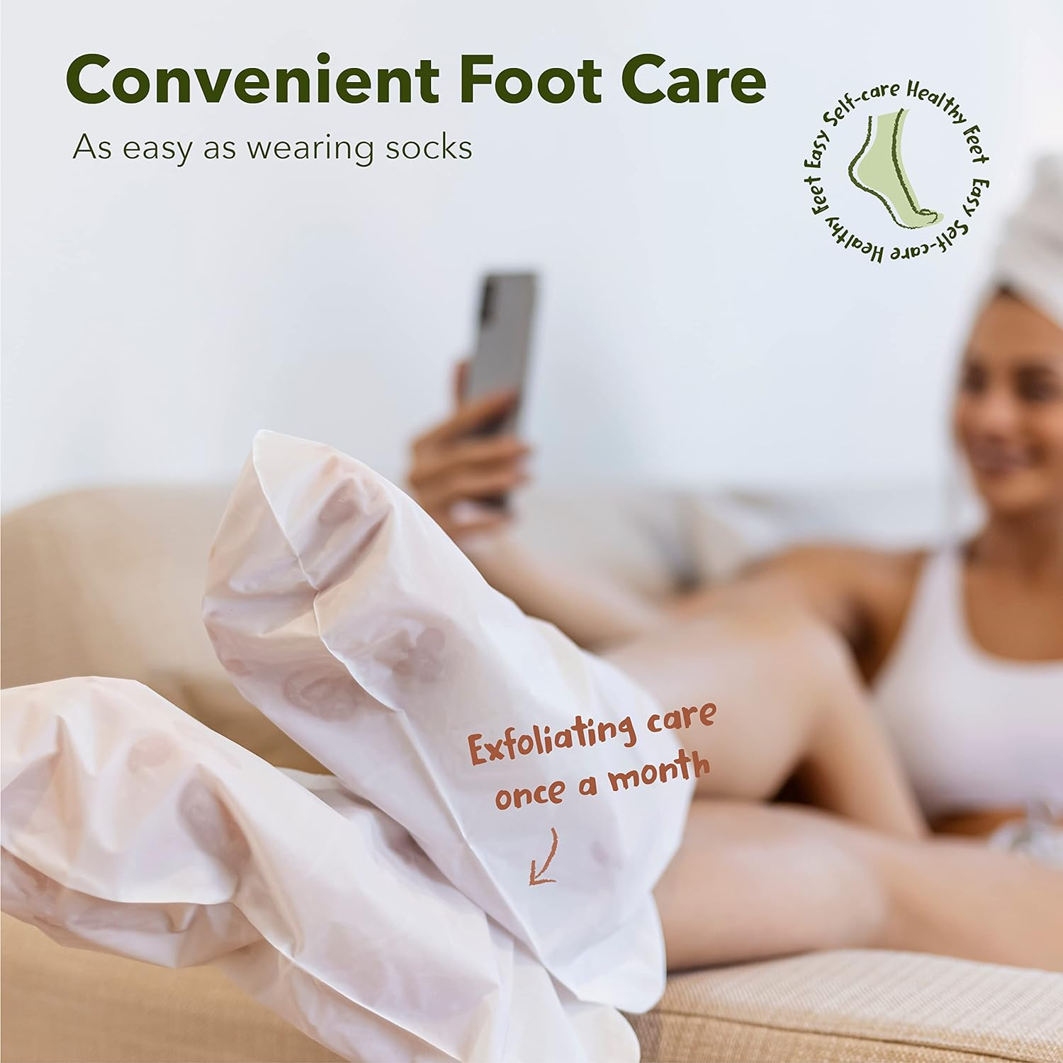 Purederm Shiny & Soft Foot Peeling Mask (6 Pack) - for Smooth and Moist Baby Skin with Exfoliating Peel off Calluses, Dry Skin, Cracked Heels - Men and Women image number 6